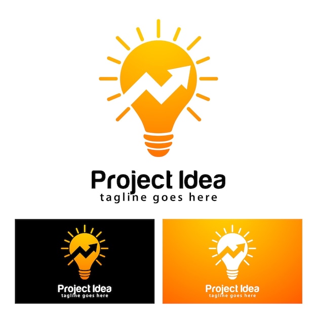 Modello di progettazione del logo dell'idea del progetto