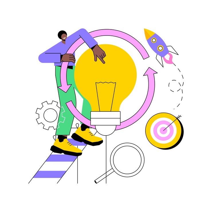 Vector project life cycle abstract concept vector illustration