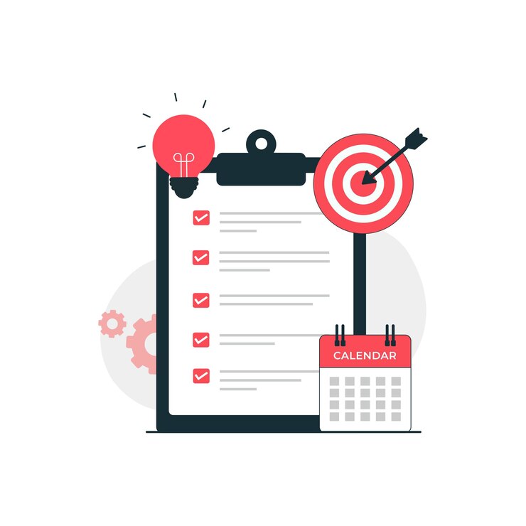 project management abstract vector