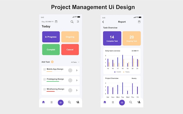 프로젝트 관리 앱 Ui 디자인