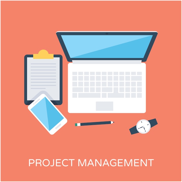 Project Management  Flat Vector Icon