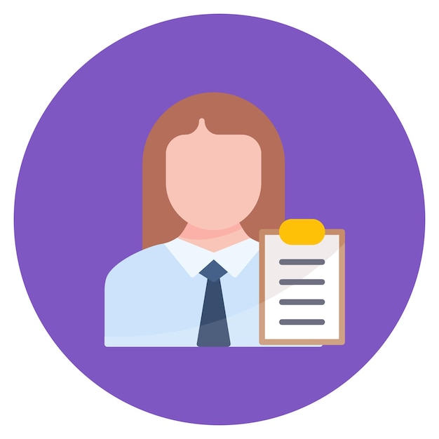 Project Manager Female Flat Illustration