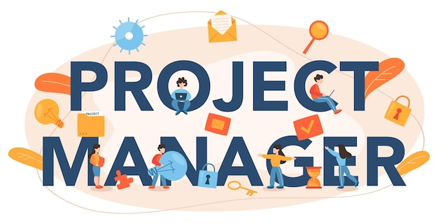 Intestazione tipografica di project manager