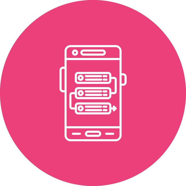 Векторное изображение значка плана проекта может быть использовано для разработки мобильных приложений