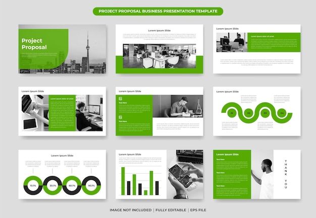 Vector project proposal presentation template design and elements annual report and company brochure