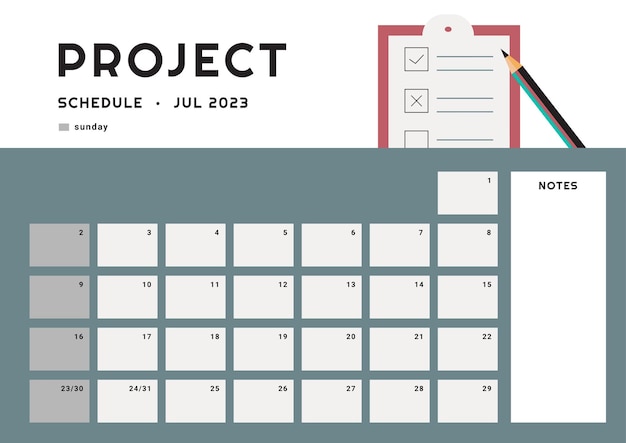 Project Schedule Template