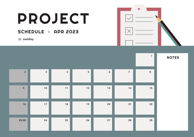 Project Schedule Template