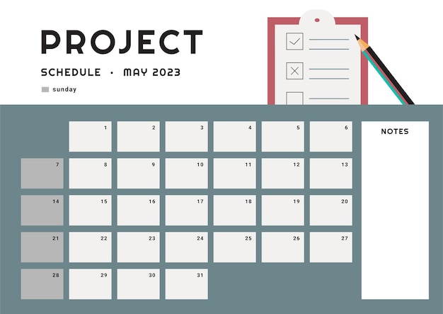 Project schedule template