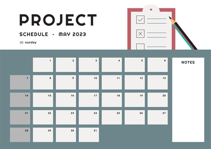 Vector project schedule template