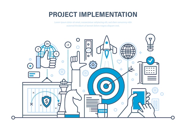 Projectimplementatie concept van projectplanning en marktonderzoek