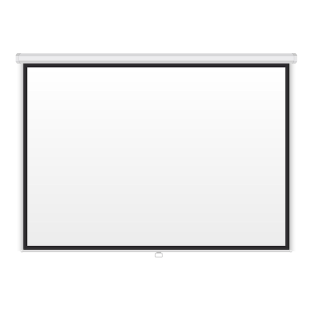 Projection vector screen presentation realistic board