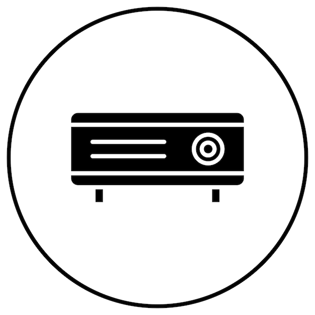Vettore immagine vettoriale dell'icona del proiettore può essere utilizzata per computer e hardware
