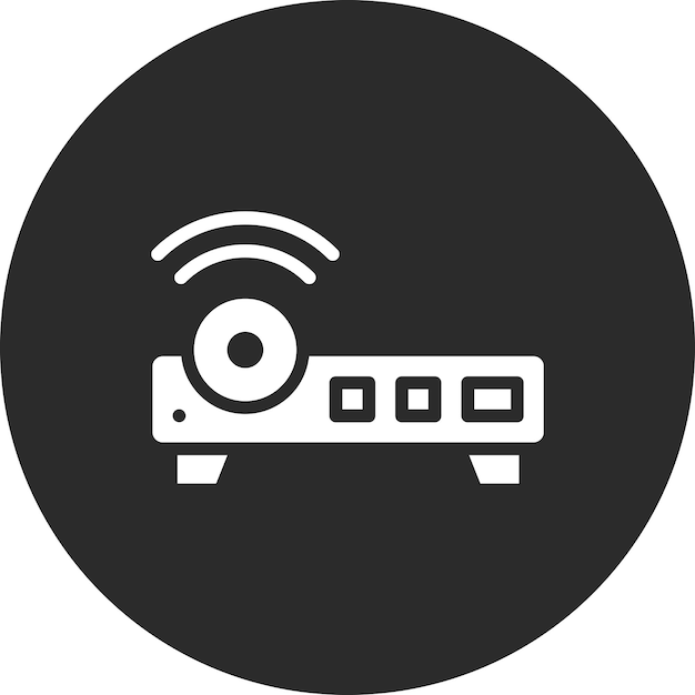Projector vector icon illustration of Computer and Hardware iconset