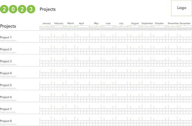 Vector projectplanner activiteiten