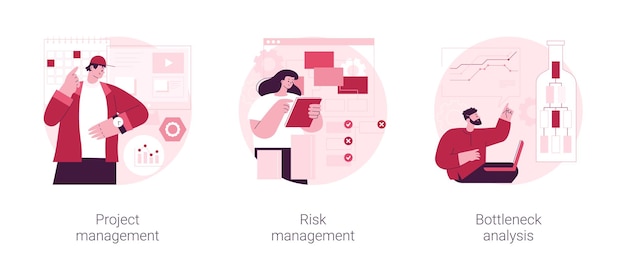 Projectplanning abstract concept vectorillustraties