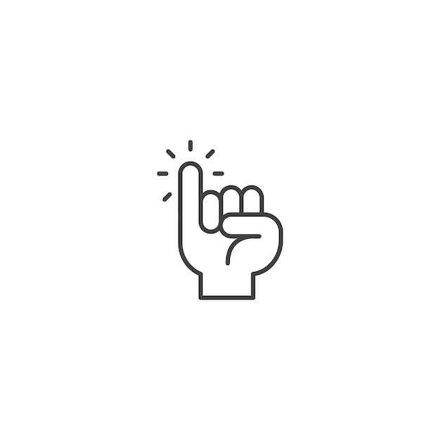 Vector promise gesture hand vector outline icon illustration