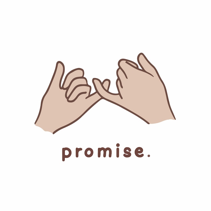 Vector promise hand gesture symbol social media post vector illustration