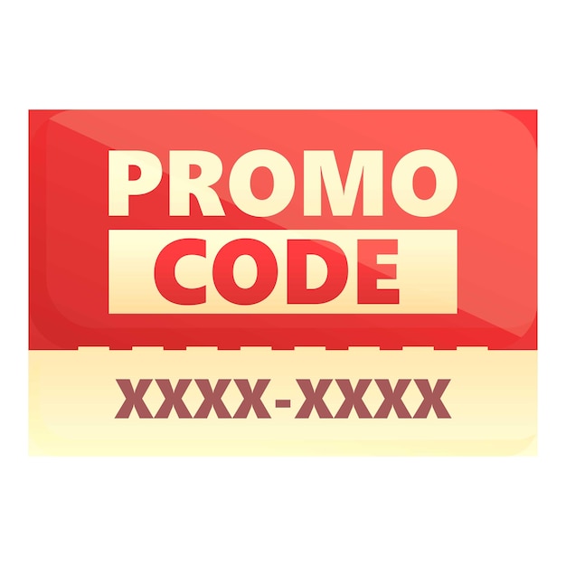 Vettore codice promozionale icona vettore cartone animato sconto promozionale offerta coupon