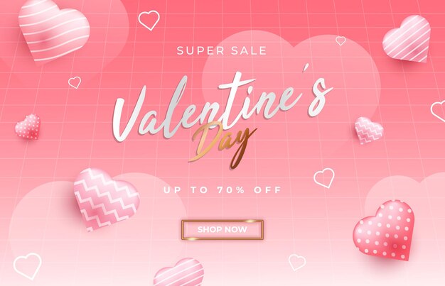 Vector promo design for valentines day