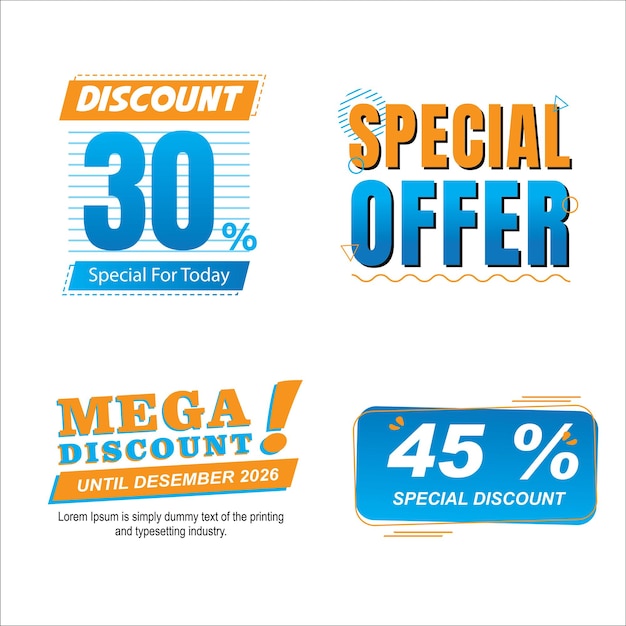 Vector promo discount sale vector design