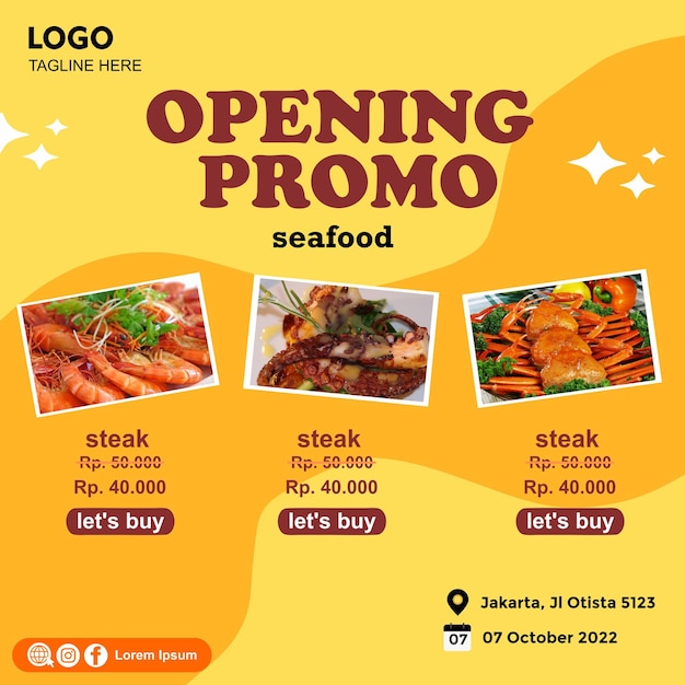 Promo opening flyer template