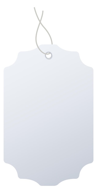 Vector promo price tag blank white store label