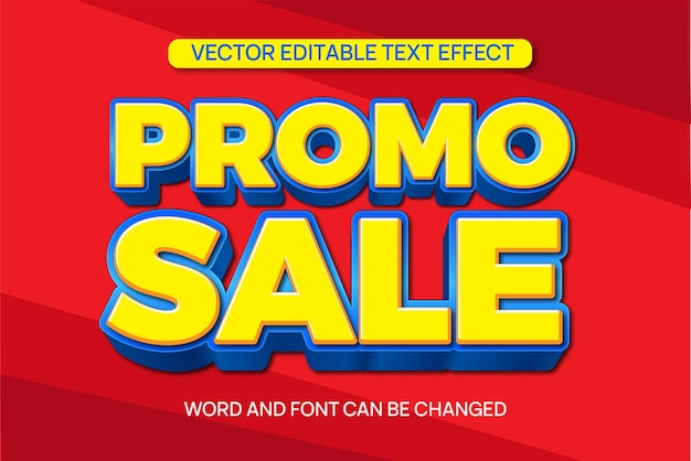 Promo Sale Text Effect Vector 3D