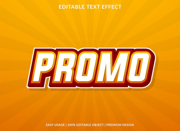 Promo text effect template