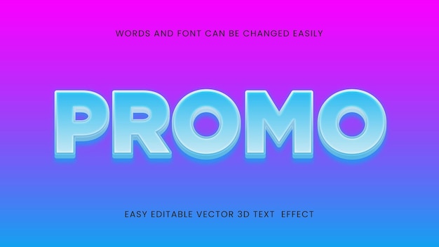 Promo text style font design