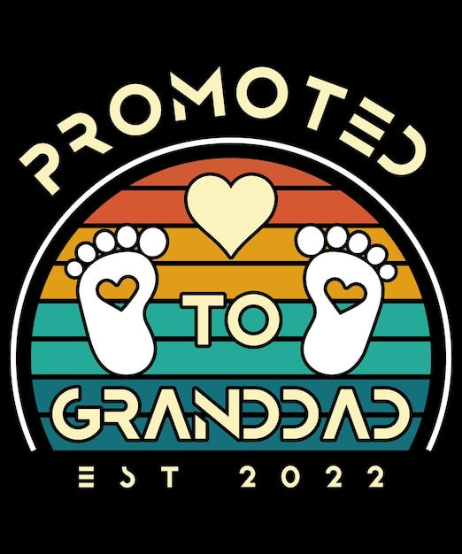 GrandDad Est 2022 아빠 선물 티셔츠로 승격