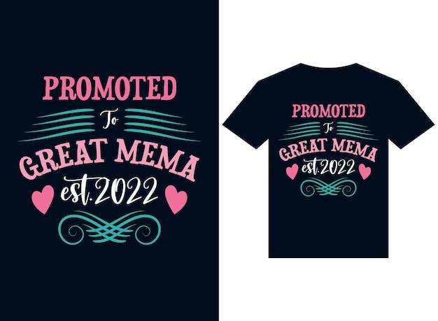 인쇄를 위한 훌륭한 Mema Tshirt 디자인 타이포그래피 벡터 일러스트로 승격