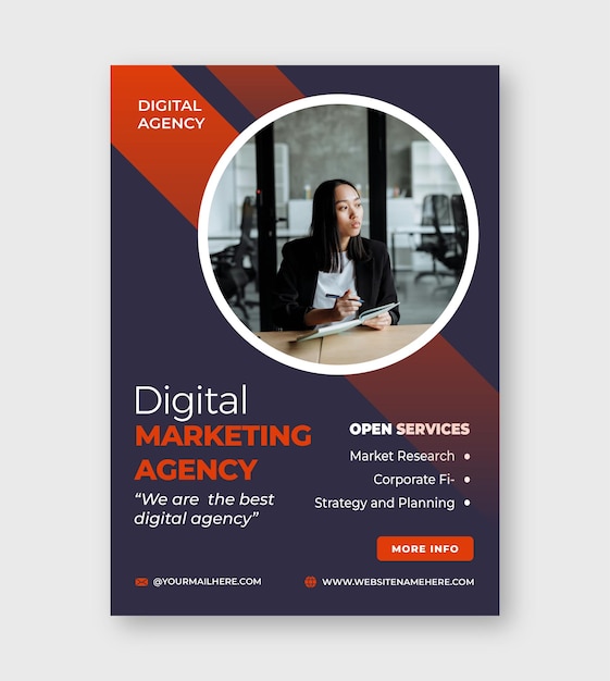 Promotieposter van een professioneel digitaal agentschap