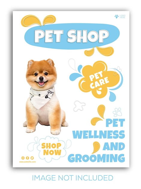 Promotiesjabloon voor dierenwinkel