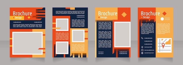 회사 가치 홍보 빈 브로셔 디자인 텍스트 복사 공간이 있는 템플릿 미리 만들어진 기업 보고서 컬렉션 편집 가능한 4개의 종이 페이지 Ubuntu Condensed Arial 일반 글꼴 사용