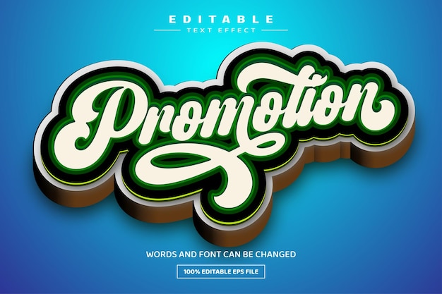 Promotion 3D editable text effect template