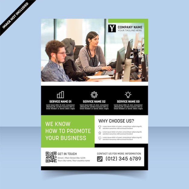 Promotion agency to improve your business flyer design template