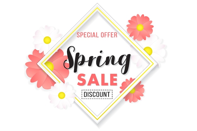 Promotion background poster banner spring sale