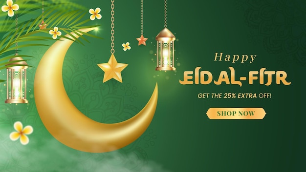 Promotion Banner eid al fitr hari raya idul fitri muslim holidays