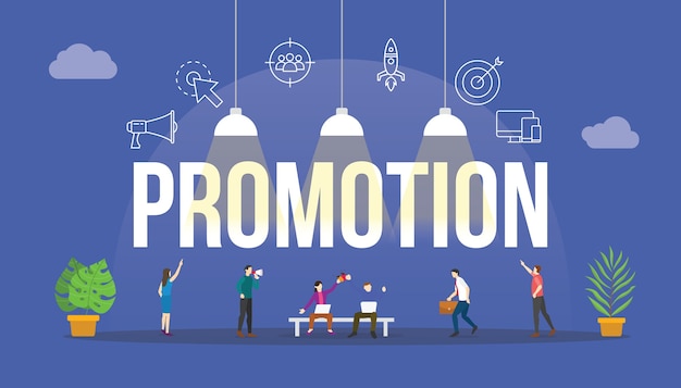 Promotion business concept with people