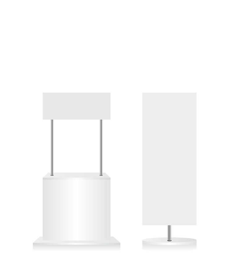 Vector promotion counter and flag on white background