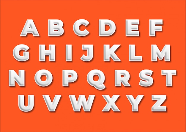 Vector promotion decoration title alphabet set