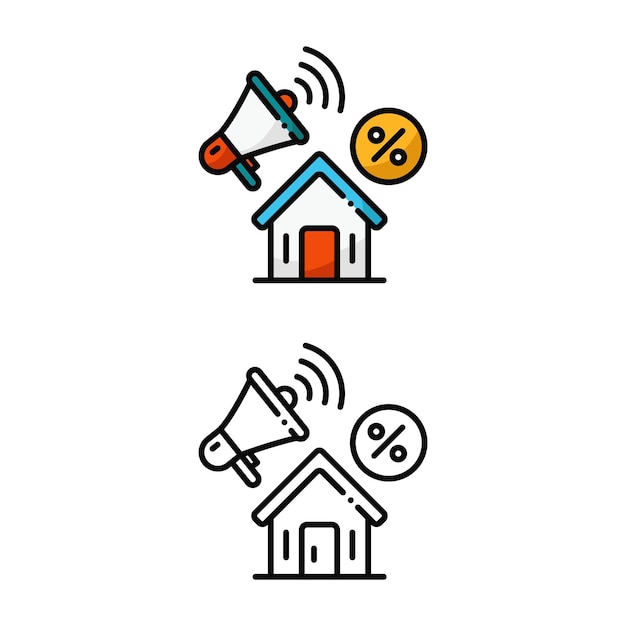 Promotion icon design in two variation color