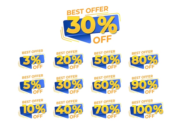 Promotion label vector with progressive numbers discount