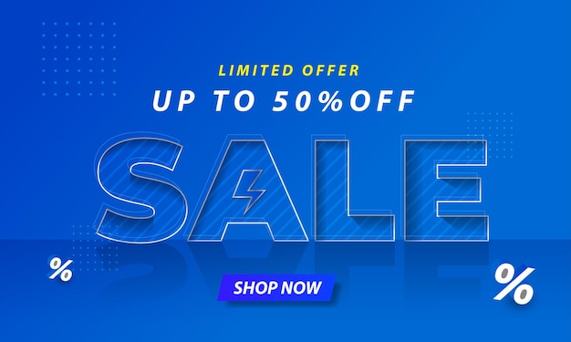 Vector promotion sale banner template design