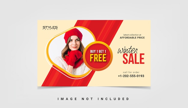 Vector promotional banner template