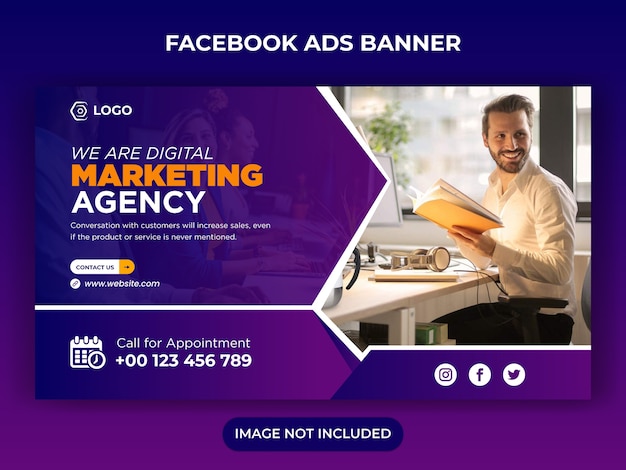 Vector promotional banner template