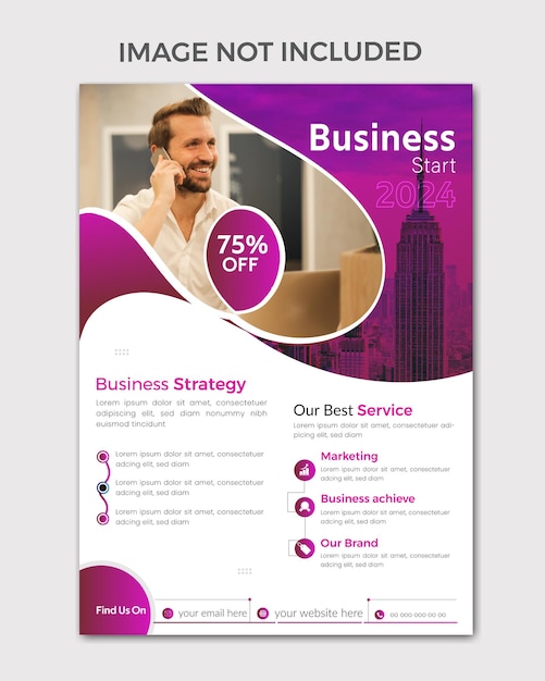 promotional business flyer templateminimal business flyer templete