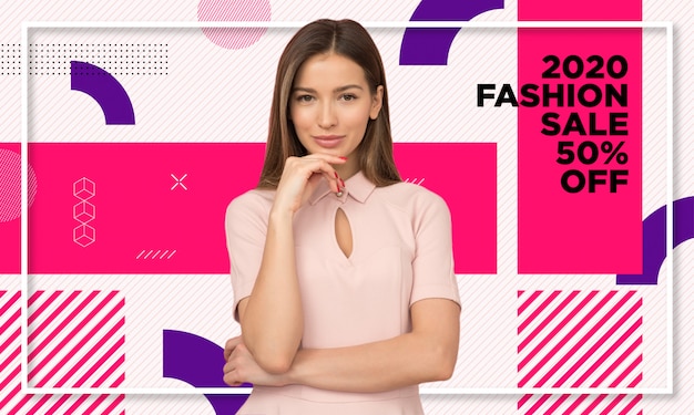 Promotional fashion sale banner template