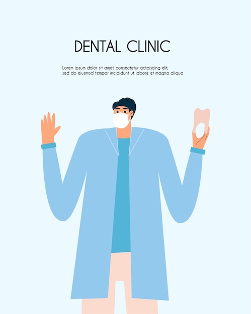 Promotional flyer for a dental clinic or orthodontic clinic