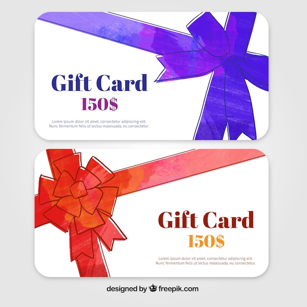 Vector promotional gift card